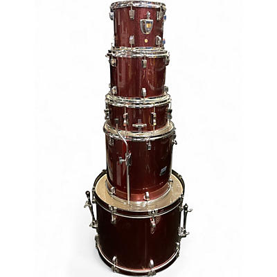 Used Ludwig 5 Piece BACKBEAT Wine Red Drum Kit