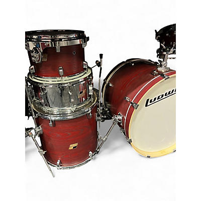 Used Ludwig 5 Piece BackBeat Elite Ruby Grain Drum Kit
