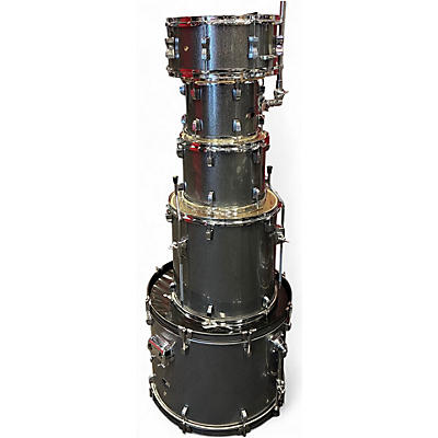Used Ludwig 5 Piece BackBeat Metallic Silver Sparkle Drum Kit