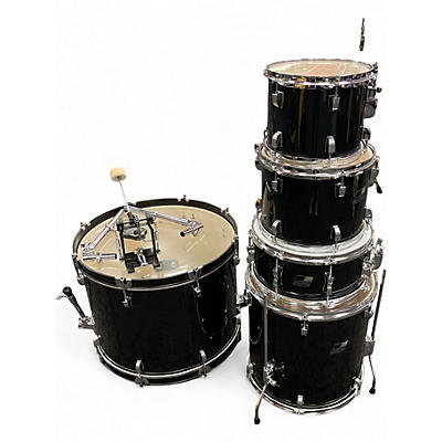 Used Ludwig 5 Piece Backbeat Black Drum Kit