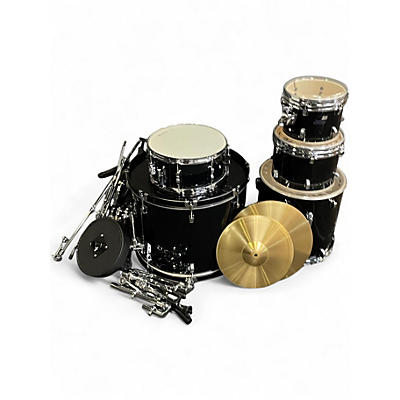 Used Ludwig 5 Piece Backbeat Black Drum Kit