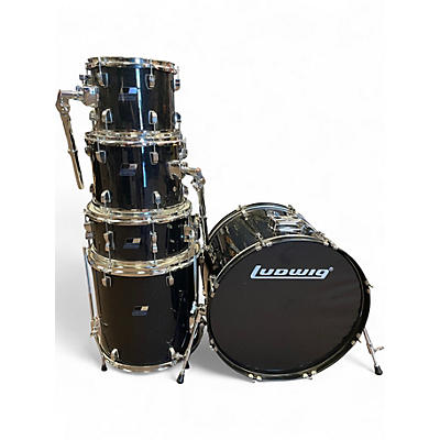 Used Ludwig 5 Piece Backbeat Black Drum Kit