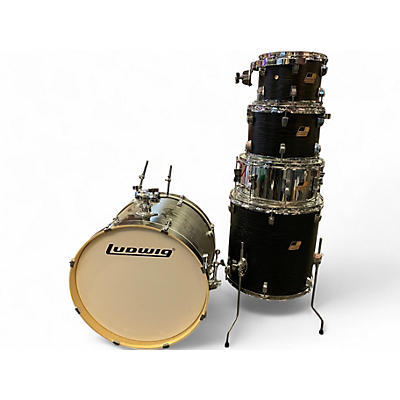 Used Ludwig 5 Piece Backbeat Elite Midnight Grain Drum Kit