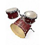 Used Ludwig 5 Piece Backbeat Elite Ruby Grain Drum Kit Ruby Grain