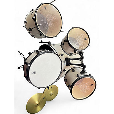 Used Ludwig 5 Piece Backbeat Metallic Gray Sparkle Drum Kit