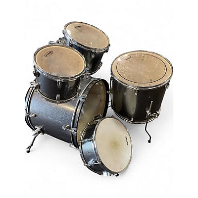 Used Ludwig 5 Piece Backbeat Metallic Silver Drum Kit