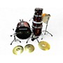 Used Ludwig 5 Piece Backbeat Red sparkle Drum Kit Red sparkle