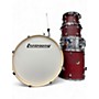 Used Ludwig 5 Piece Backbeat Ruby Grain Drum Kit Ruby Grain
