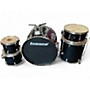 Used Ludwig 5 Piece Backbeat black sparkle Drum Kit black sparkle