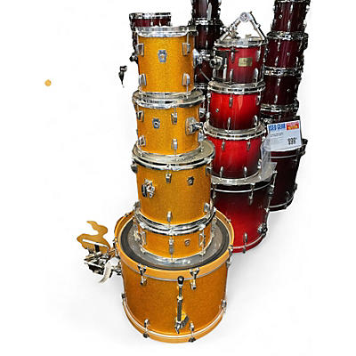 Used Ludwig 5 Piece CLASSIC BIRCH amber sparkle Drum Kit