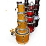 Used Ludwig 5 Piece CLASSIC BIRCH amber sparkle Drum Kit amber sparkle