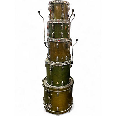 Used Ludwig 5 Piece CLASSIC MAPLE GREEN LACQUER Drum Kit
