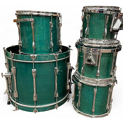 Ludwig Used Ludwig 5 Piece Classic Maple Loch Ness Green Drum Kit Loch Ness Green