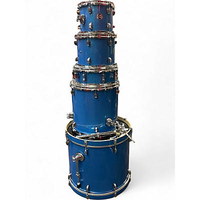Used Ludwig 5 Piece ELEMENT EVOLUTION BLUE SPARKLE Drum Kit