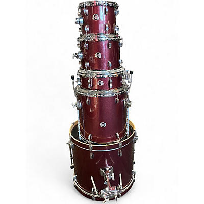 Used Ludwig 5 Piece ELEMENT EVOLUTION Burgundy Mist Drum Kit