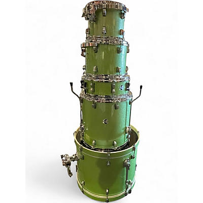 Used Ludwig 5 Piece ELEMENT EVOLUTION Emerald Green Drum Kit