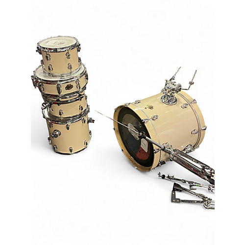 Used Ludwig 5 Piece Element  Cream Drum Kit Cream