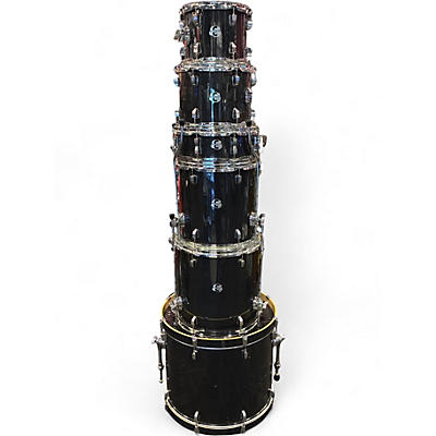 Used Ludwig 5 Piece Element Evolution Black Sparkle Drum Kit