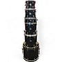 Used Ludwig 5 Piece Element Evolution Black Sparkle Drum Kit Black Sparkle