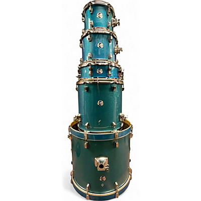 Used Ludwig 5 Piece Element Evolution Blue Drum Kit