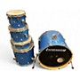 Used Ludwig 5 Piece Element Evolution Blue Sparkle Drum Kit Blue Sparkle