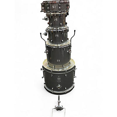 Used Ludwig 5 Piece Element Evolution Silver Sparkle Drum Kit