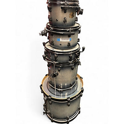Used Ludwig 5 Piece Element Gray/Blue Drum Kit