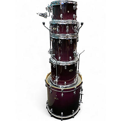 Used Ludwig 5 Piece Epic X-Over Burgundy Fade Drum Kit