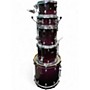 Used Ludwig 5 Piece Epic X-Over Burgundy Fade Drum Kit Burgundy Fade