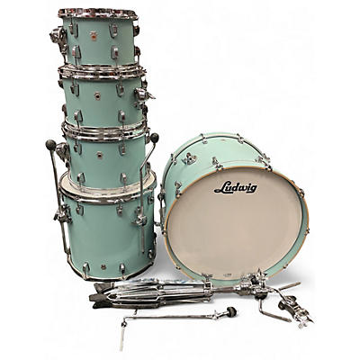 Used Ludwig 5 Piece Neusonic Skyline Blue Drum Kit