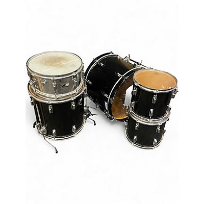 Used Ludwig 5 Piece ROCKERS Black Drum Kit