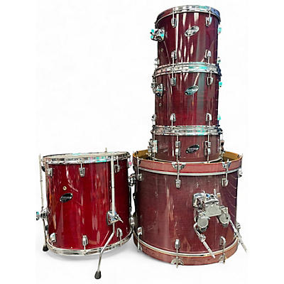 Used Ludwig 5 Piece Rocker Elite Wine Red Drum Kit