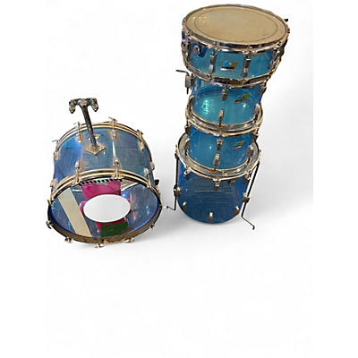 Used Ludwig 5 Piece Vistalite Blue Drum Kit