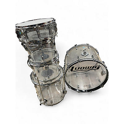 Used Ludwig 5 Piece Vistalite CLEAR ACRYLIC Drum Kit