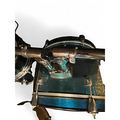 Used Ludwig 5 Piece accent jr kit Turquoise Drum Kit