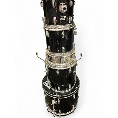 Used Ludwig 5 Piece drum kit with hardware black Drum Kit