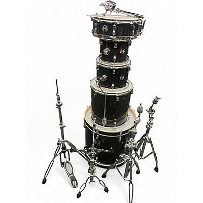 Used Ludwig 5 Piece element euolution Metallic Gray Drum Kit