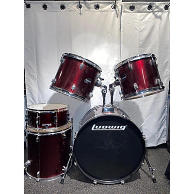 Ludwig Used Ludwig 5 piece Accent CS Red Drum Kit