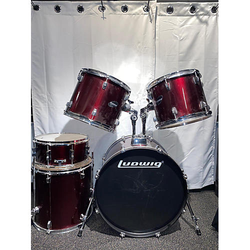 Ludwig Used Ludwig 5 piece Accent CS Red Drum Kit Red