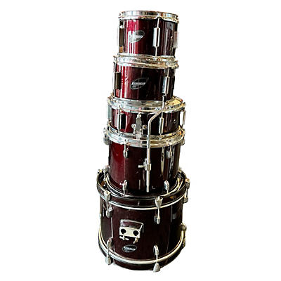 Ludwig Used Ludwig 5 piece Accent CS Ruby Drum Kit