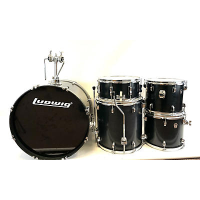 Ludwig Used Ludwig 5 piece Classic Birch Satin Black Drum Kit