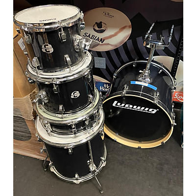 Ludwig Used Ludwig 5 piece Element Evolution 5 Piece Shell Pack BLACK SPARKLE Drum Kit