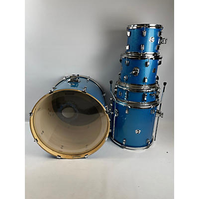 Used Ludwig 5 piece Element Evolution Blue Sparkle Drum Kit