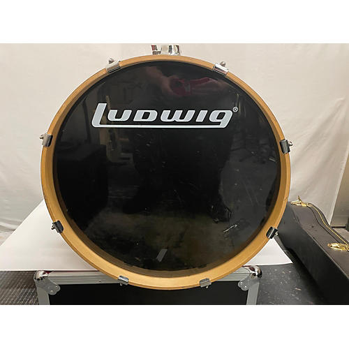 Ludwig Used Ludwig 5 piece Element Evolution Chrome Red Metallic Drum Kit Chrome Red Metallic