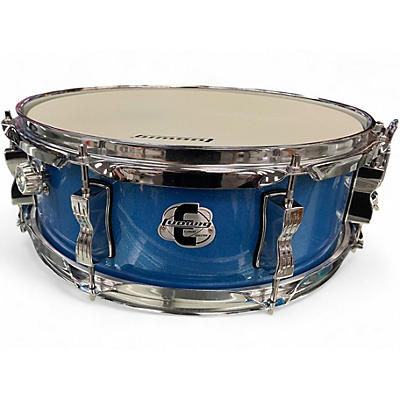 Used Ludwig 5X14 element evolution snare blue sparkle Drum