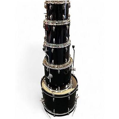 Used Ludwig 6 Piece Accent Black Drum Kit