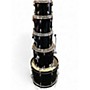 Used Ludwig 6 Piece Accent Black Drum Kit Black