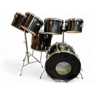 Used Ludwig 6 Piece Quadra-Plus Black Drum Kit