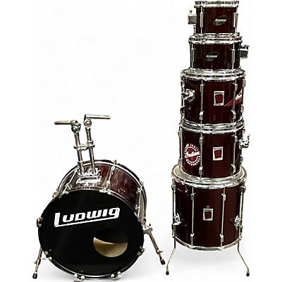 Ludwig Used Ludwig 6 Piece ROCKER Red Drum Kit