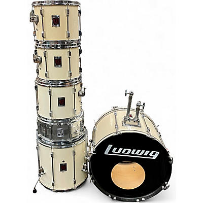Used Ludwig 6 Piece ROCKER White Drum Kit